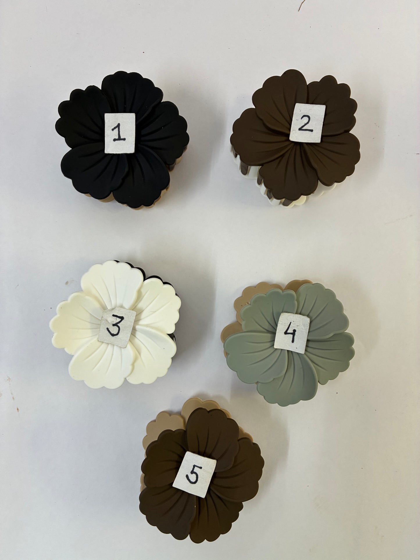 Dual Colour Floral Hair Claw