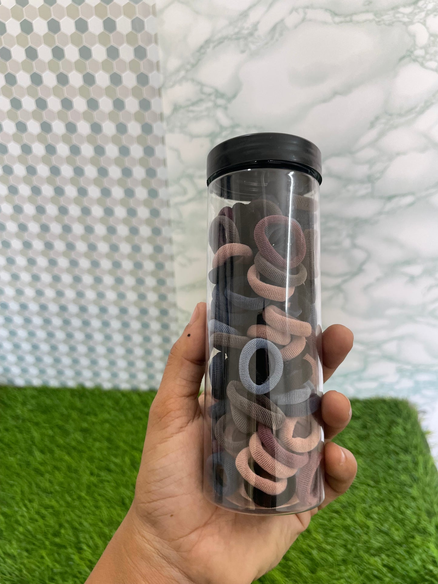 Mini Pastel Rubber Band Bottle