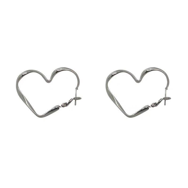 Silver Heart Earrings