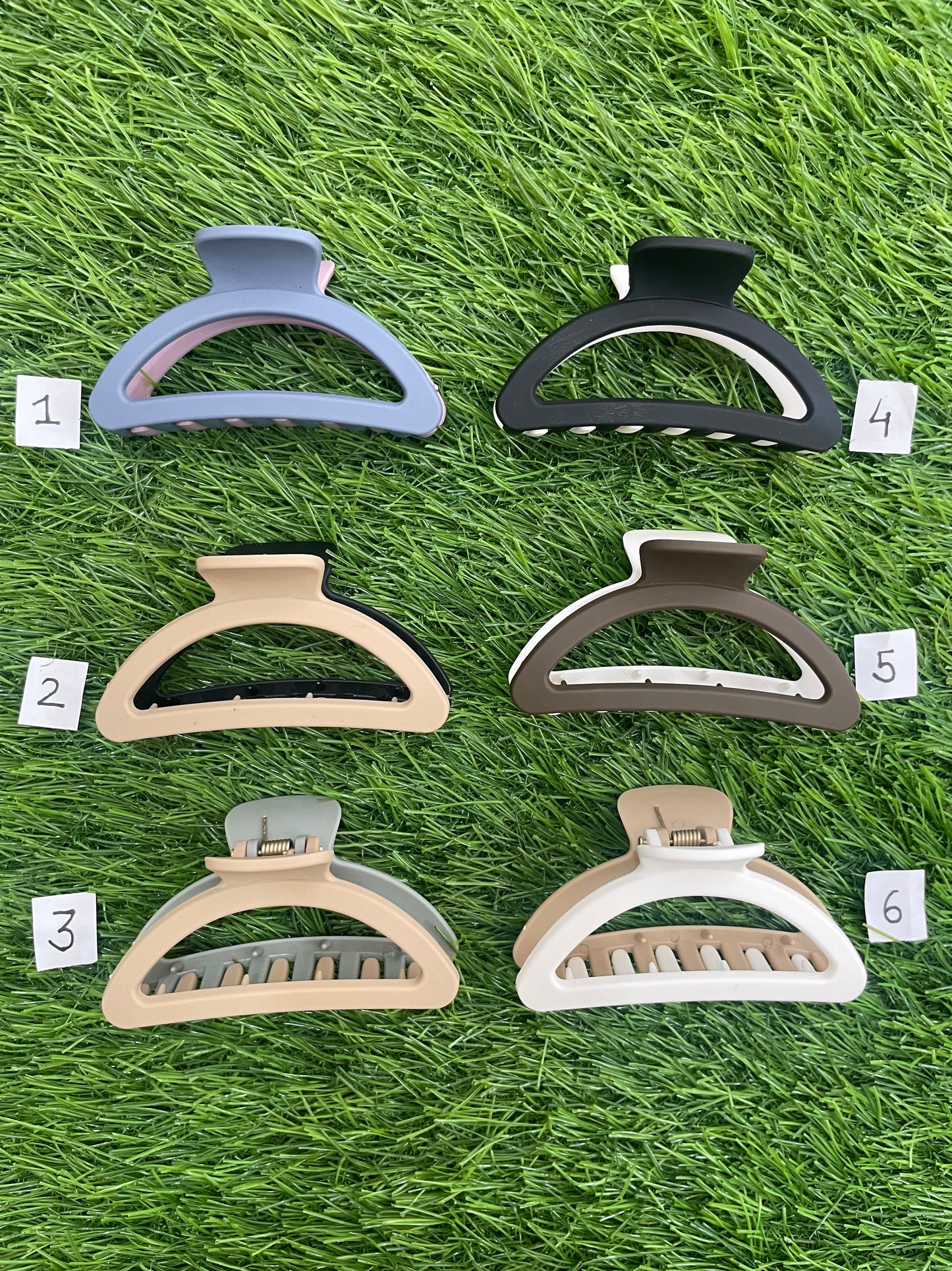 Dual Colour Matte Hair Clutchers