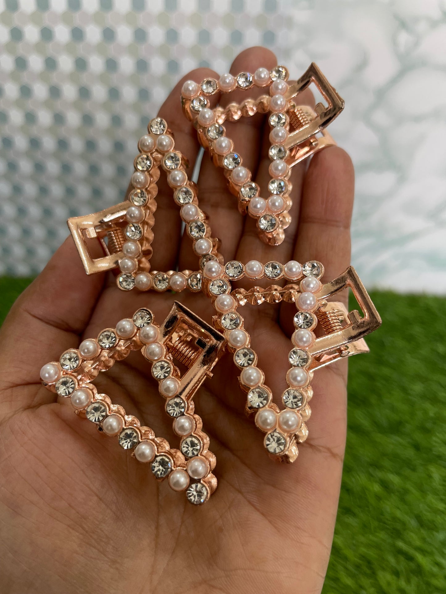 Pearl & Diamond Hair Clutchers