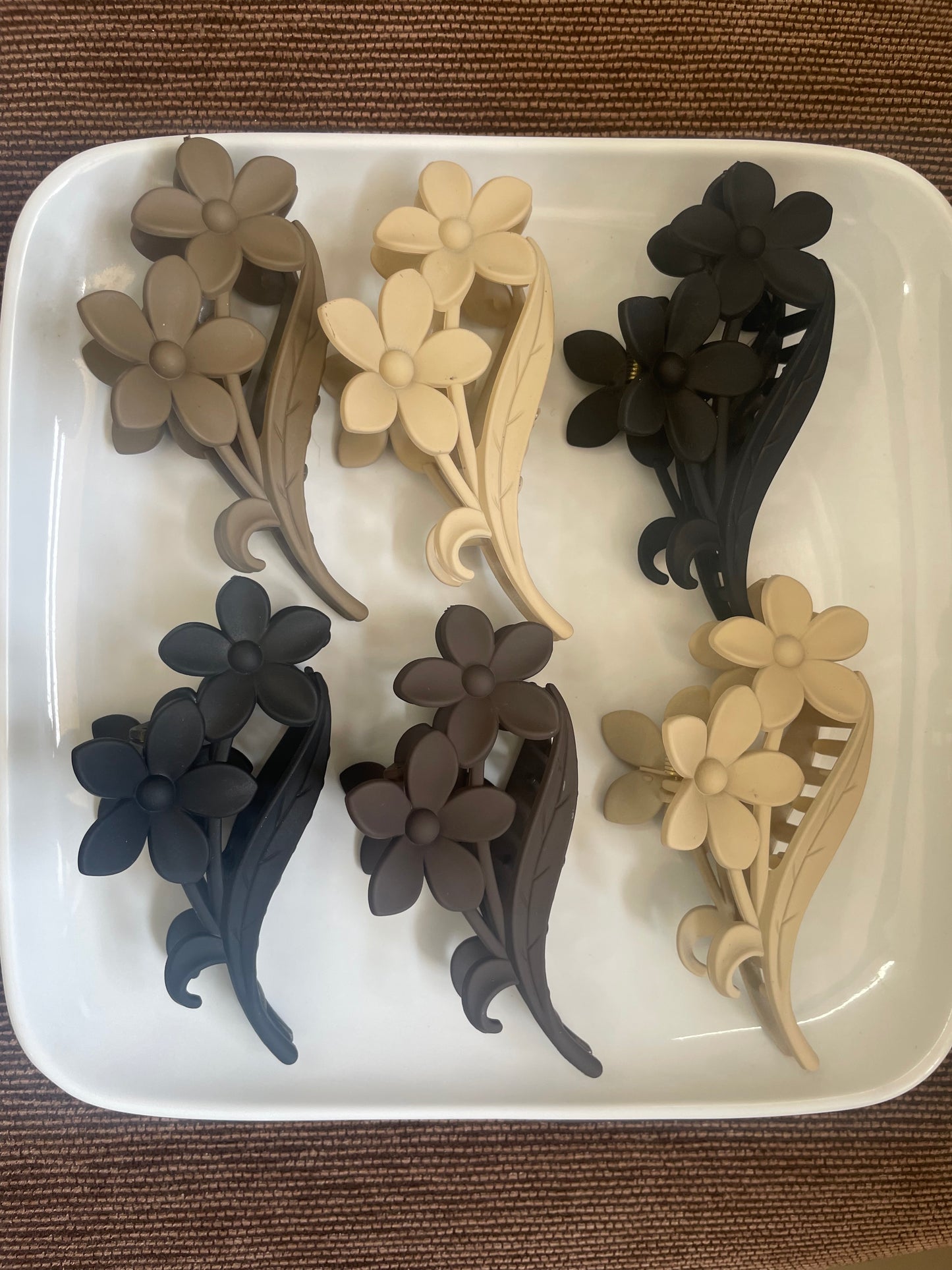 Floral Matte Hair Clutchers