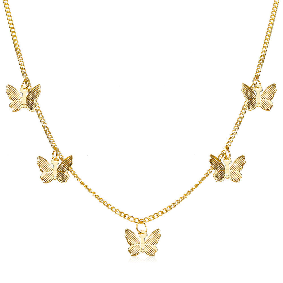 Golden Butterfly Charm Necklace