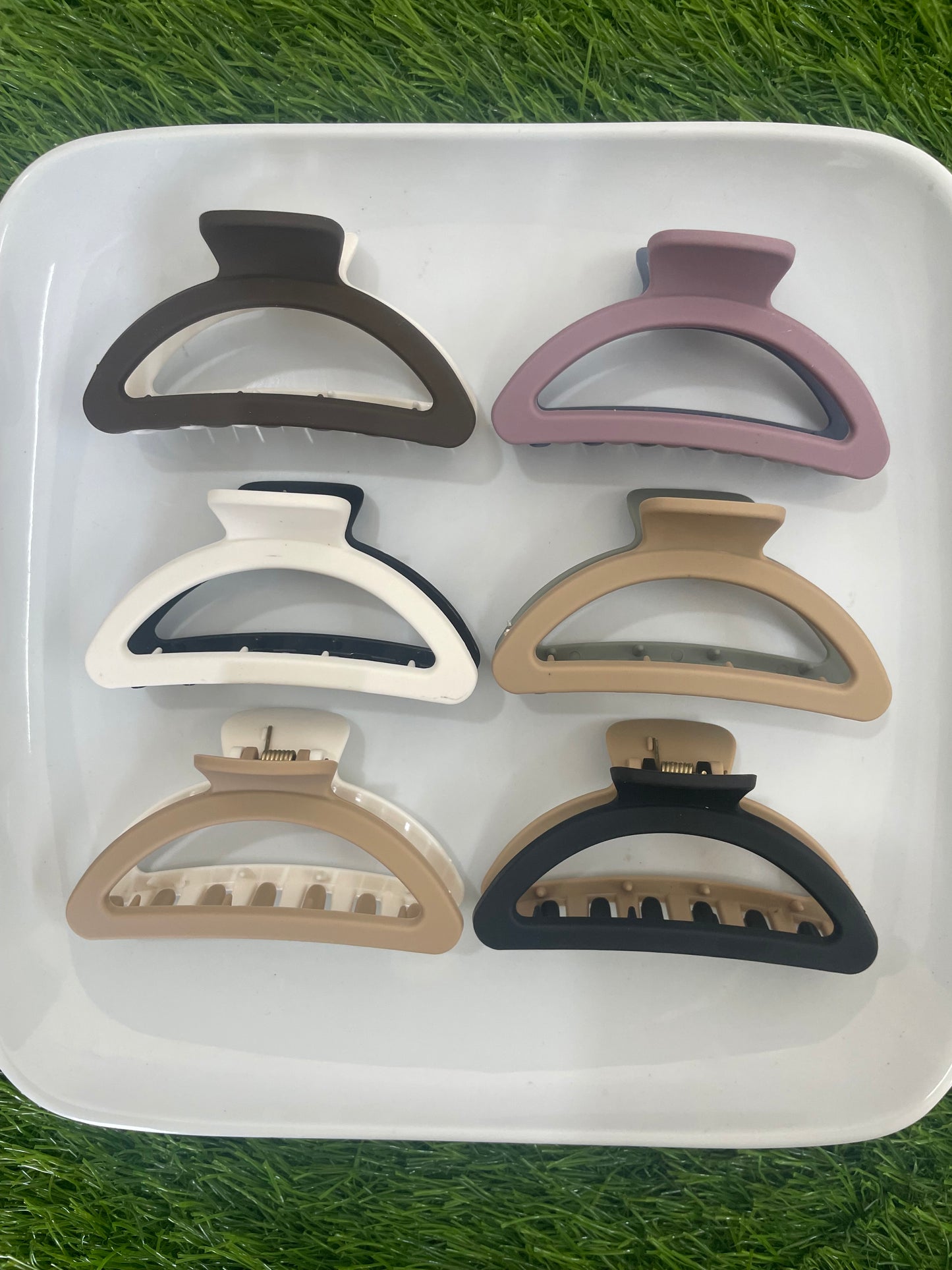 Dual Colour Matte Hair Clutchers