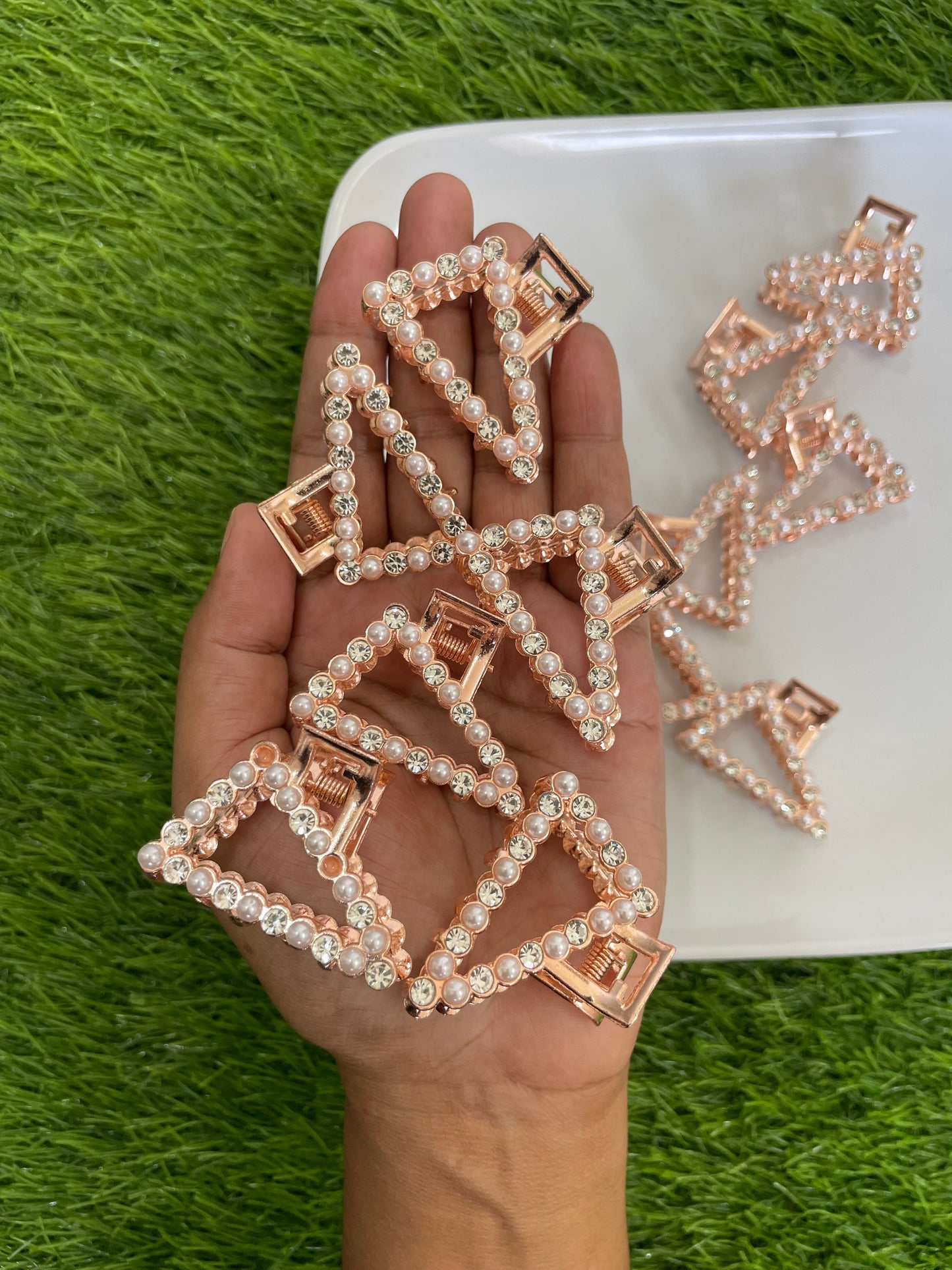Pearl & Diamond Hair Clutchers