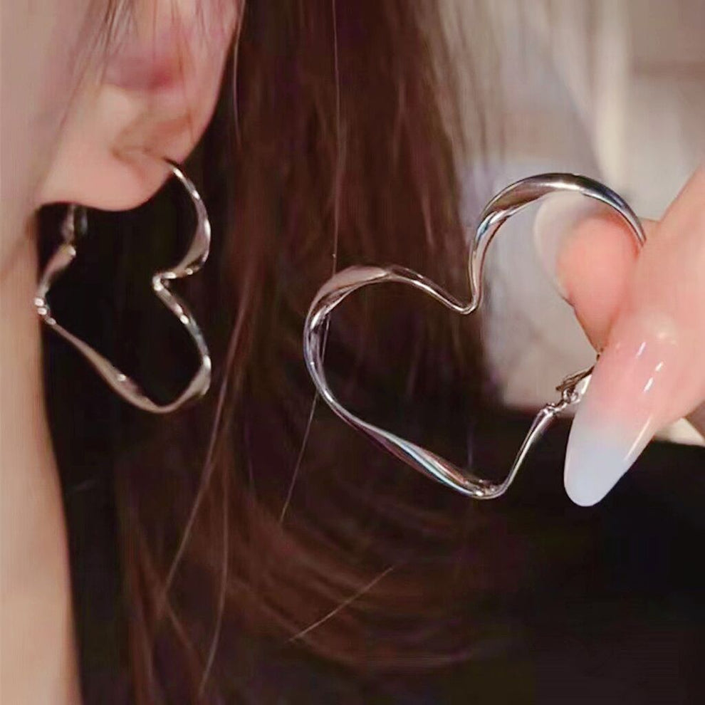 Silver Heart Earrings