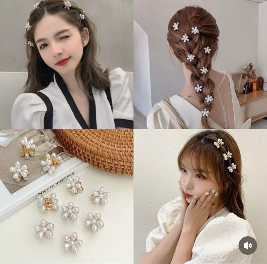 Pearl Mini Hair Clutchers