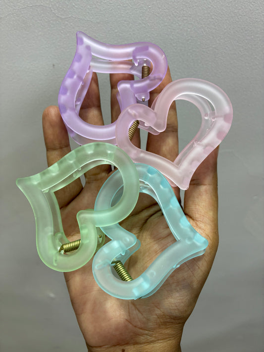Icy Heart Shape Hair Clutchers