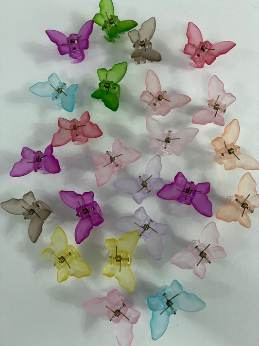Mini Icy Matte Butterfly Hair Clutchers