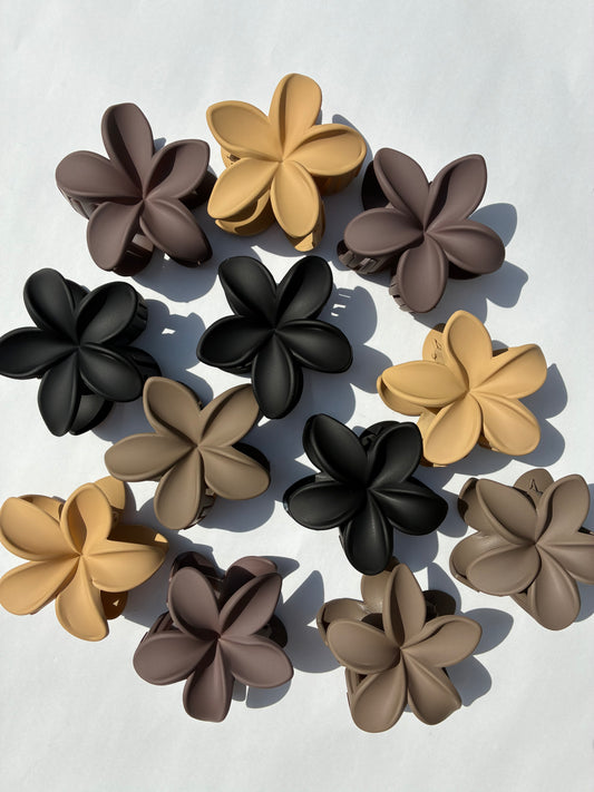 Floral Matte Hair Clutchers